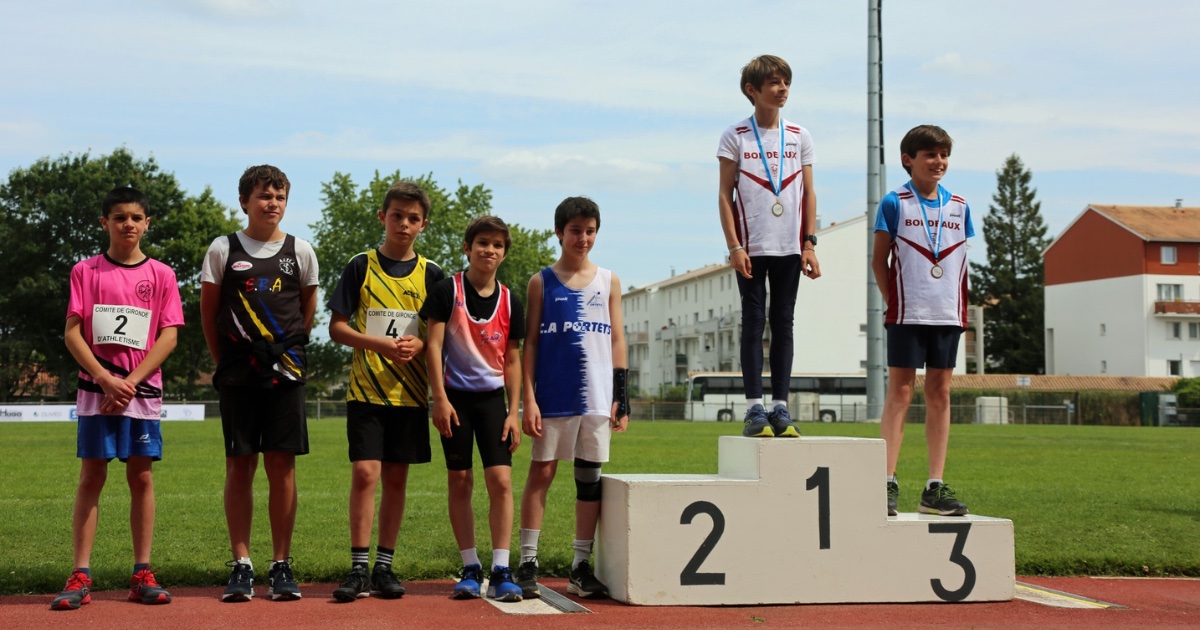 podium championnat gironde triathlon U14