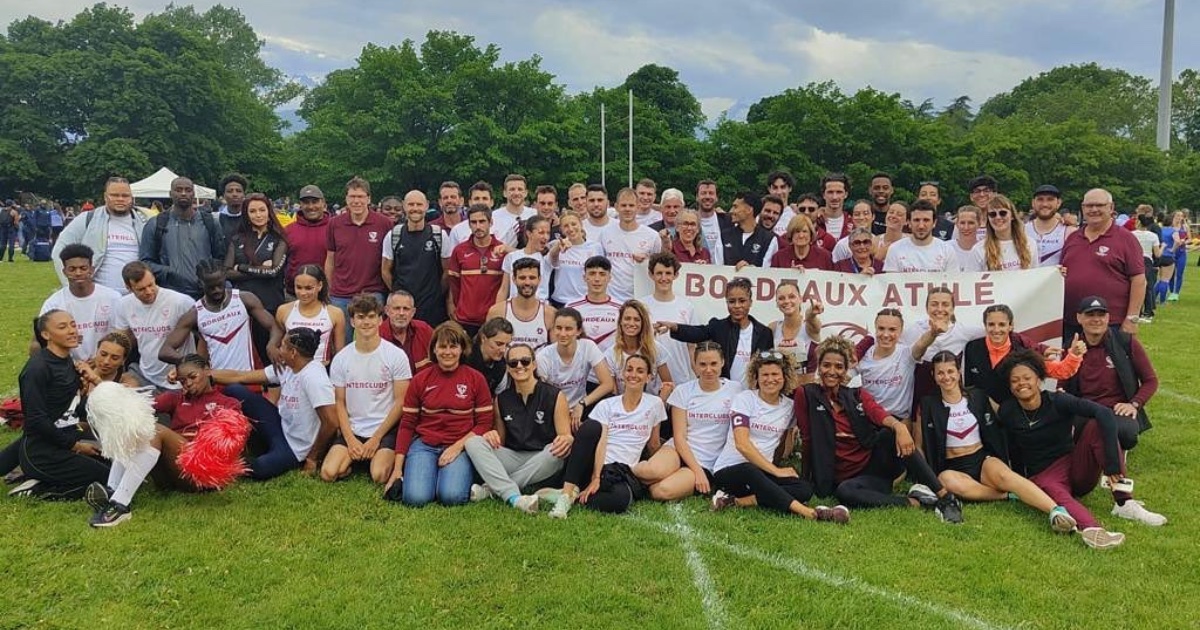 équipe 1 bordeaux athlé aux interclubs 2023