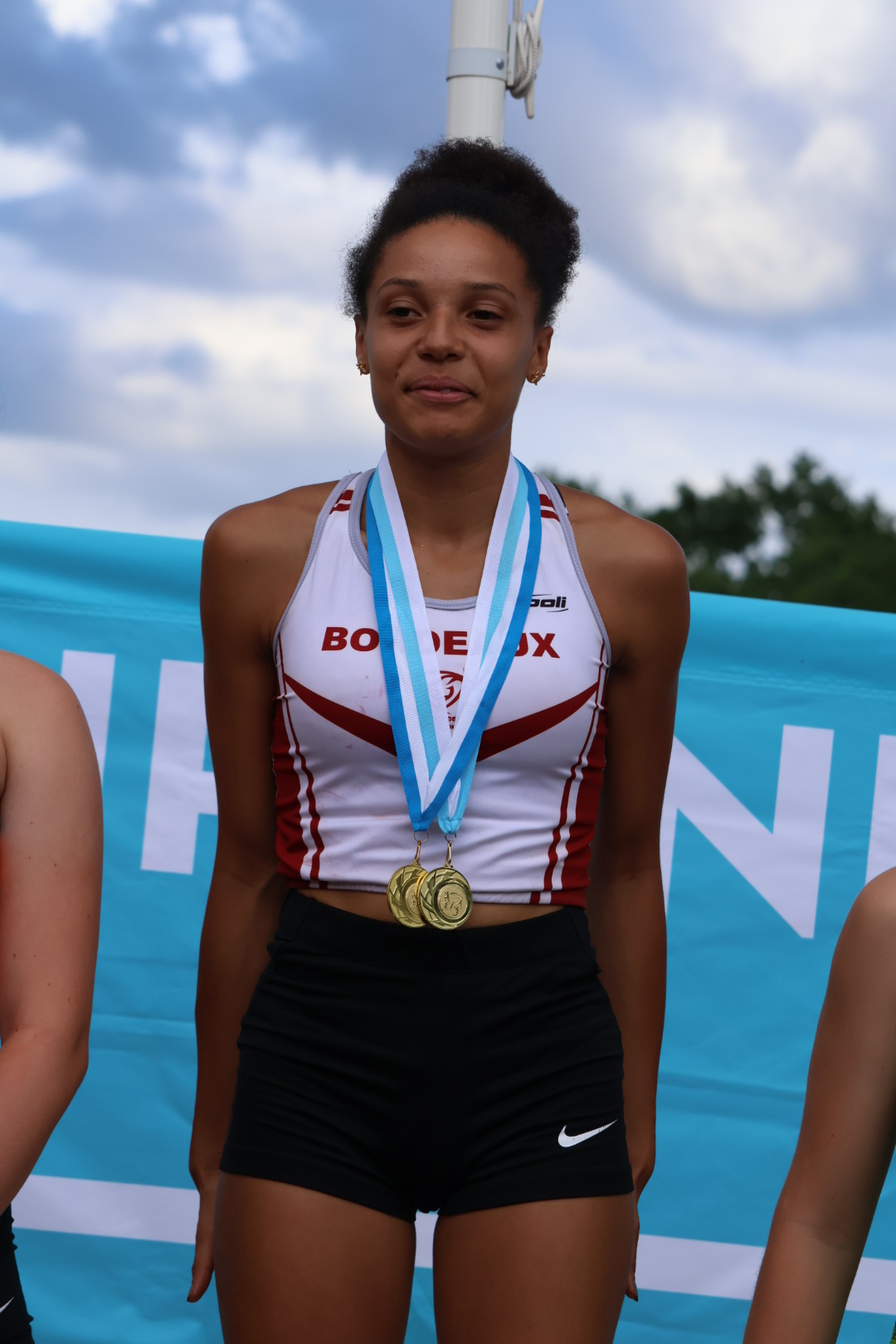 athlètes cadettes Stade Bordelais Athlétisme aux championnats de Gironde U16