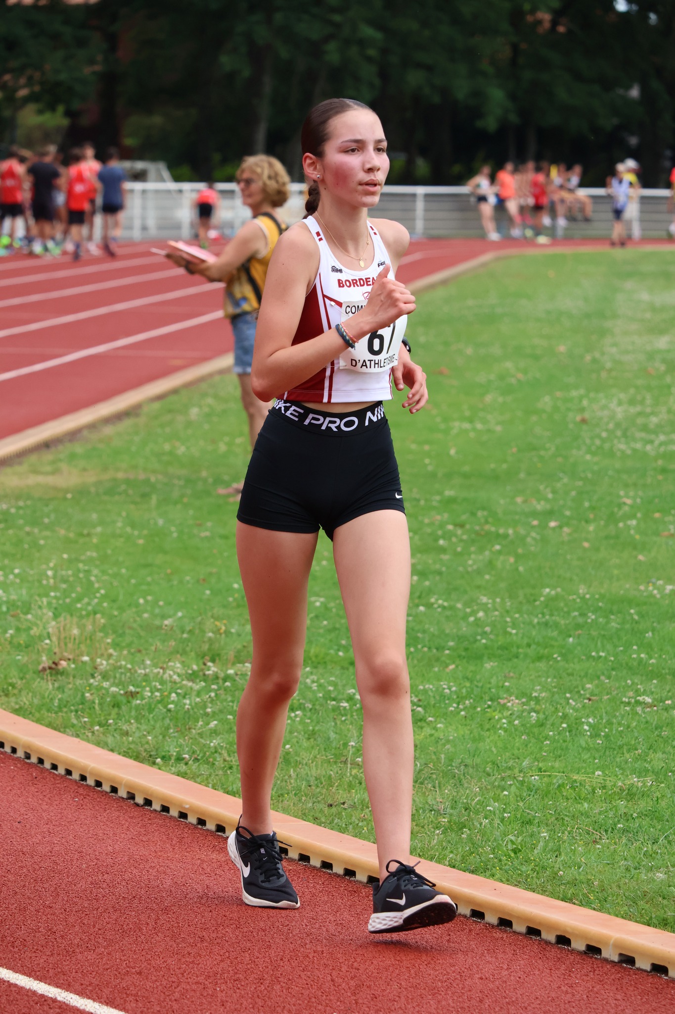 athlètes cadettes Stade Bordelais Athlétisme aux championnats de Gironde U16