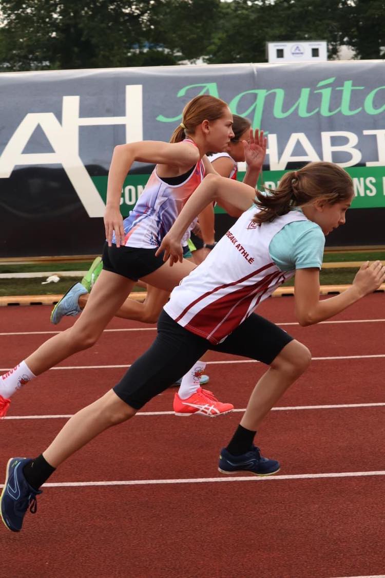 athlètes U14 du Stade Bodelais Athlétisme aux championnats de Gironde