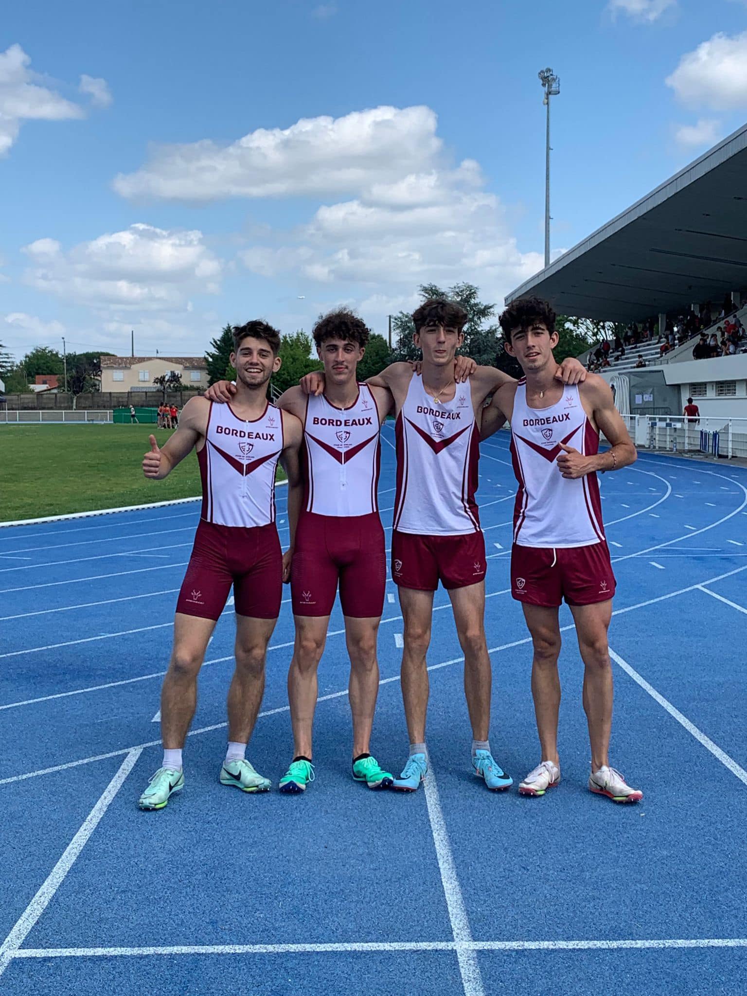 athlètes du Stade Bordelais Athlétisme au Championnats Régionaux