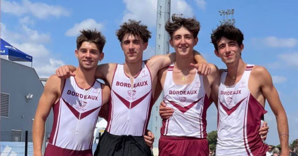 Relayeurs du Stade Bordelais Athlétisme au Championnats de France