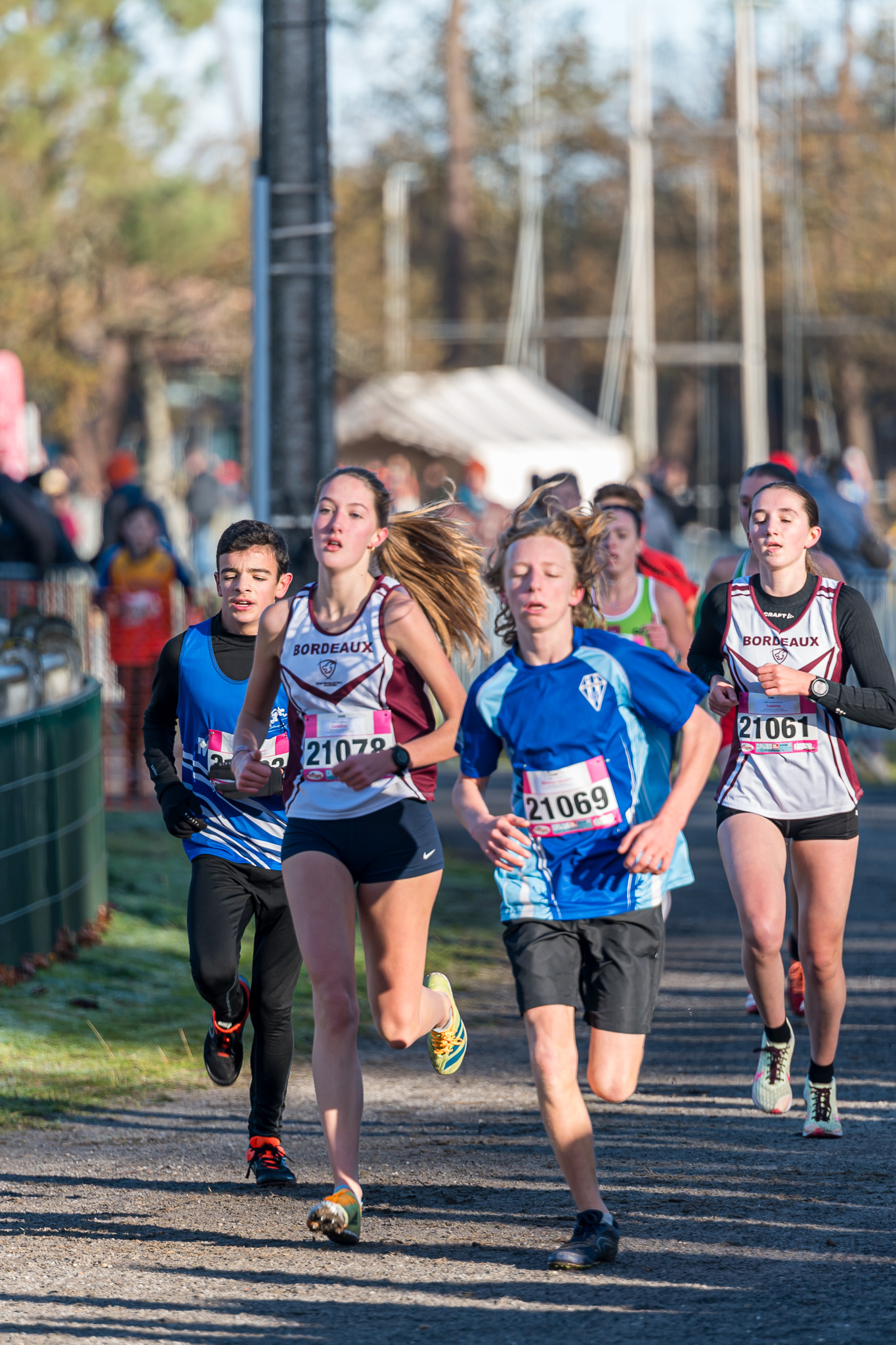 athlète du stade bordelais athlétisme au cross de gujan