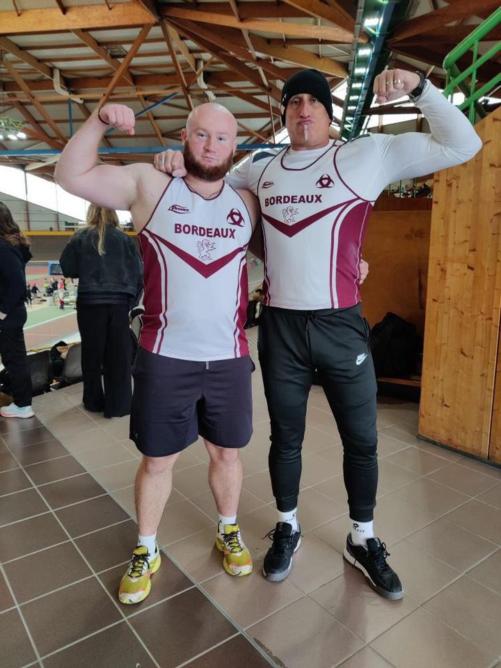 Lanceurs de poids du Stade Bordelais Athlétisme aux championnats de Gironde