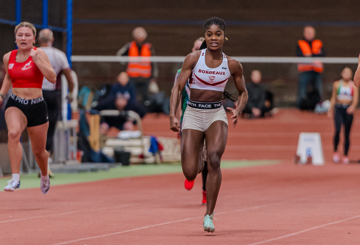Sprinteuse du Stade Bordelais Athlétisme aux championnats de Gironde