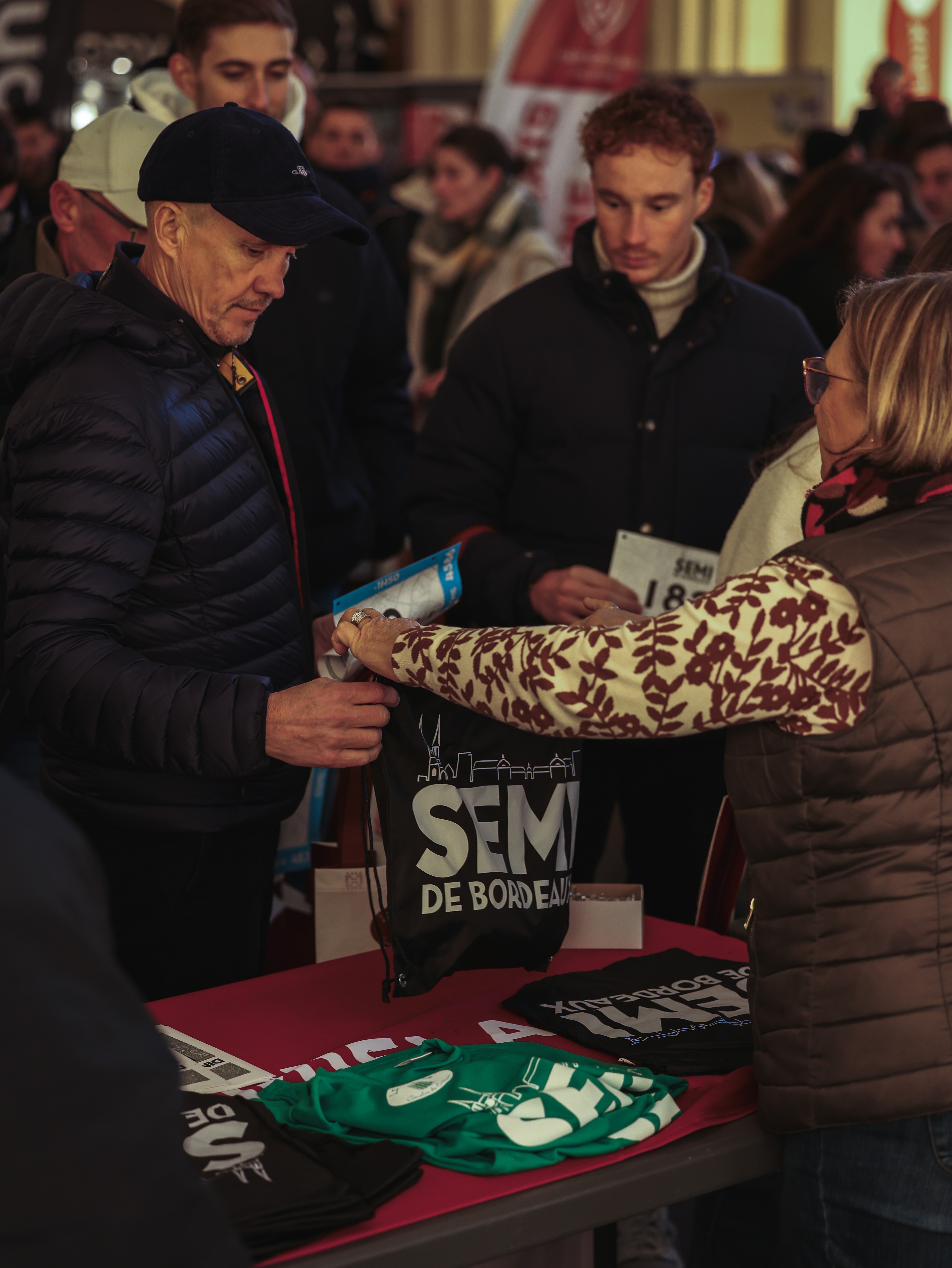 remise des dossards du semi-marathon de Bordeaux