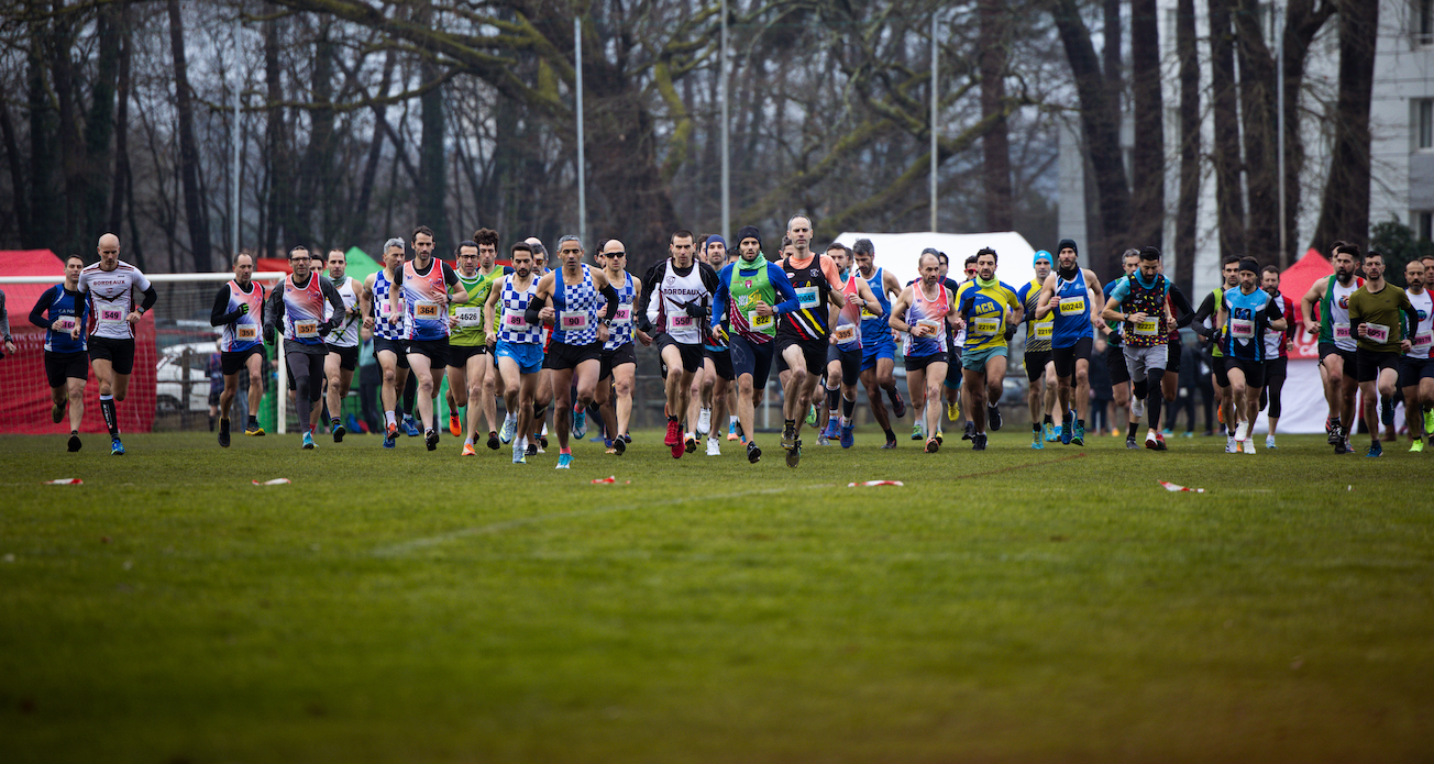 départ des masters aux championnats de gironde de cross