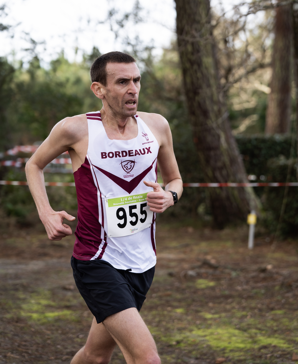 Mehdi BARCHOUCHI du Stade Bordelais Athlétisme aux ¼ de finale de cross