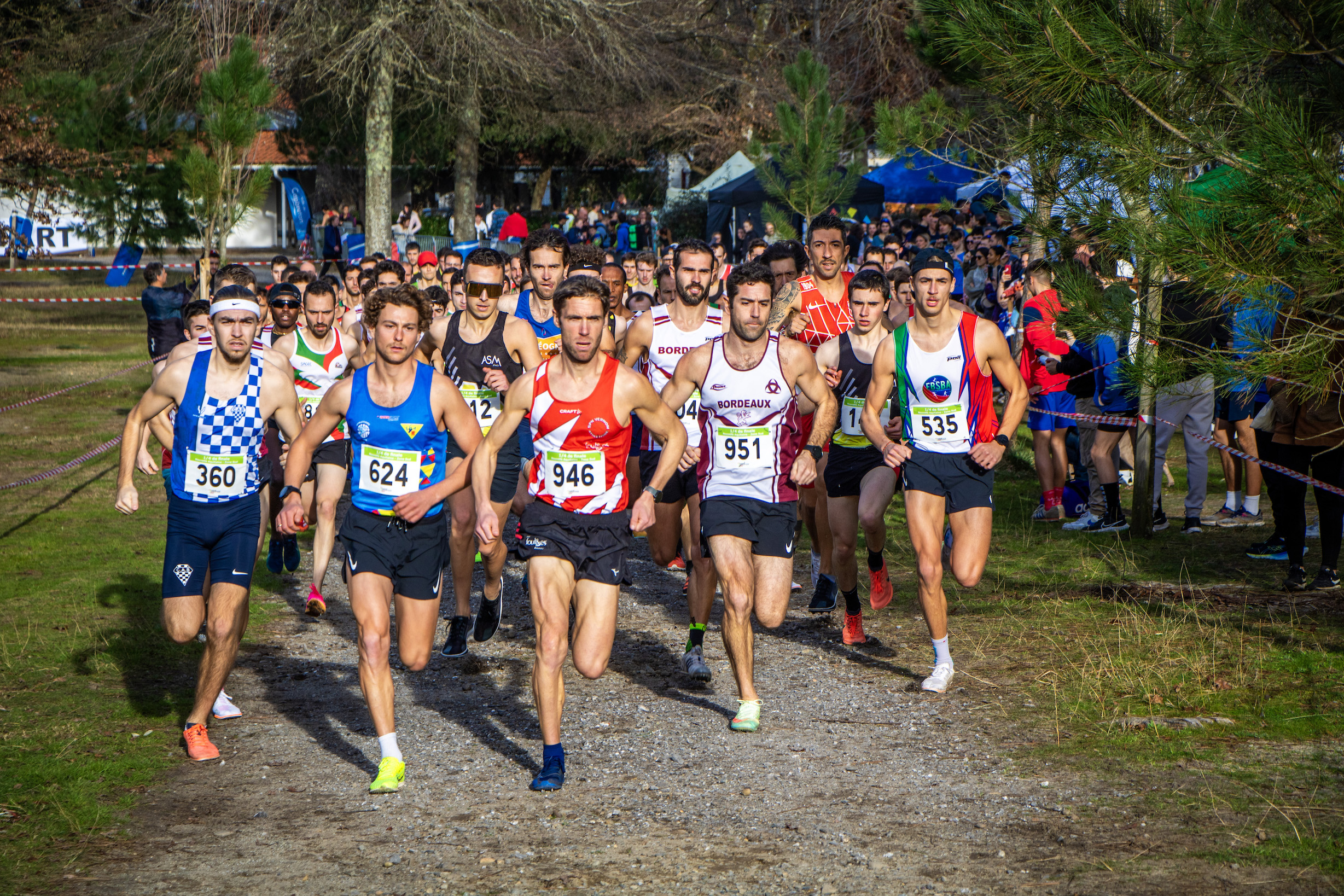 départ course élite hommes aux ¼ de finale de cross
