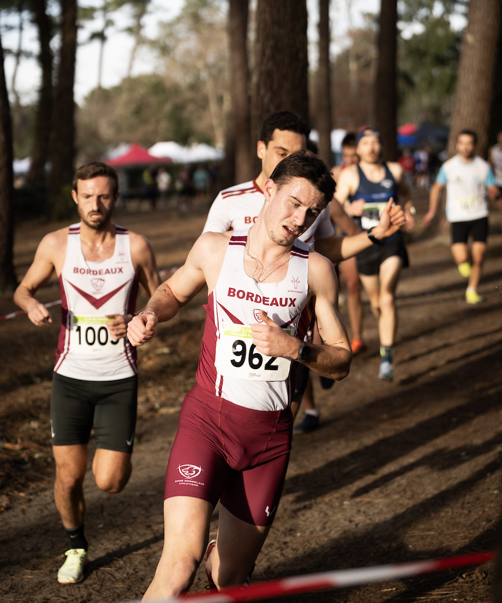 athlètes du Stade Bordelais Athlétisme aux ¼ de finale de cross