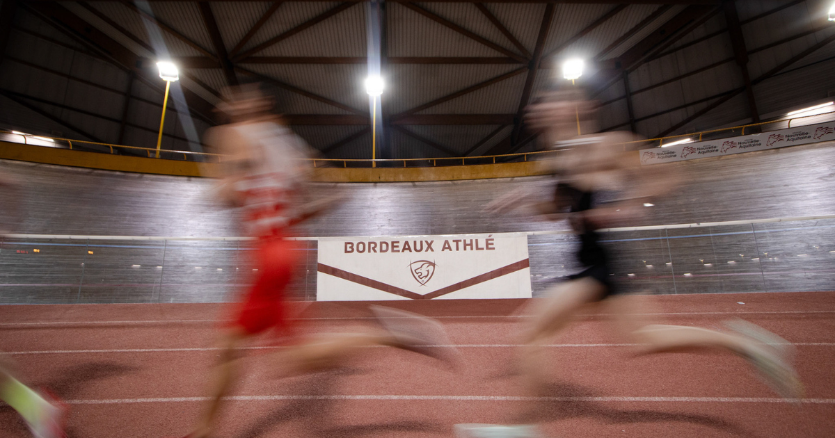 coureurs au meeting du Stade Bordelais Athlétisme