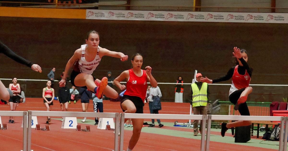 Athlète du Stade Bordelais Athlétisme aux Championnats de Gironde U16
