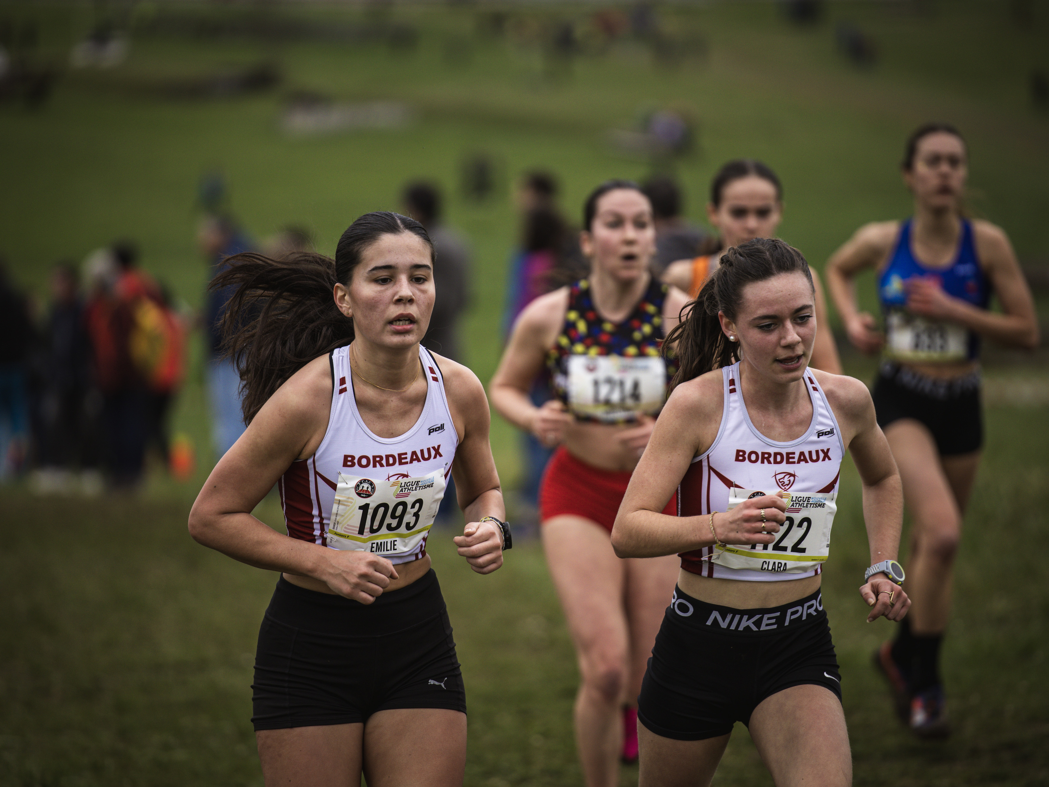 Athlètes du Stade Bordelais Athlétisme sur le cross U20 féminin