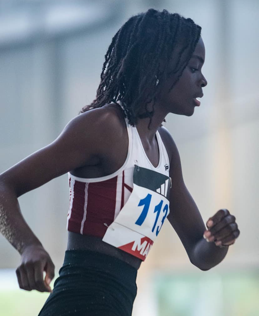 athlète du Stade Bordelais Athlétisme aux Championnats de France U18 et U20 en salle