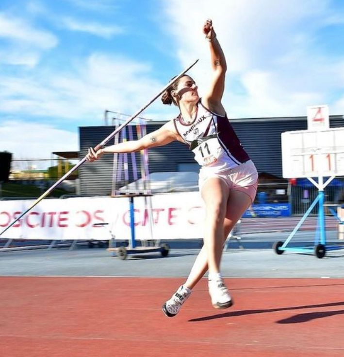 Sarah TOUMANIAN du Stade Bordelais Athlétisme vice-championne de France hivernale de javelot