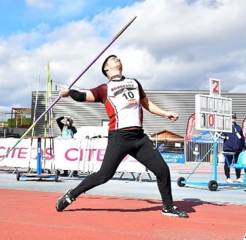 Baptiste SOUMET DUTERTRE du Stade Bordelais Athlétisme aux Championnats de France hivernaux de lancers