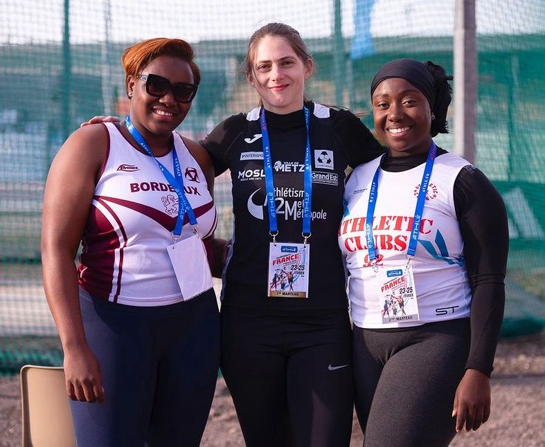 Melissa COQUILLAS du Stade Bordelais Athlétisme médaillée de bronze aux Championnats de France hivernaux de marteau