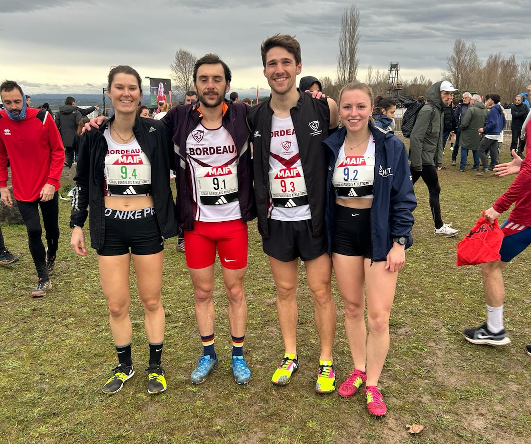 relais du Stade Bordelais Athlétisme aux championnats de France de cross