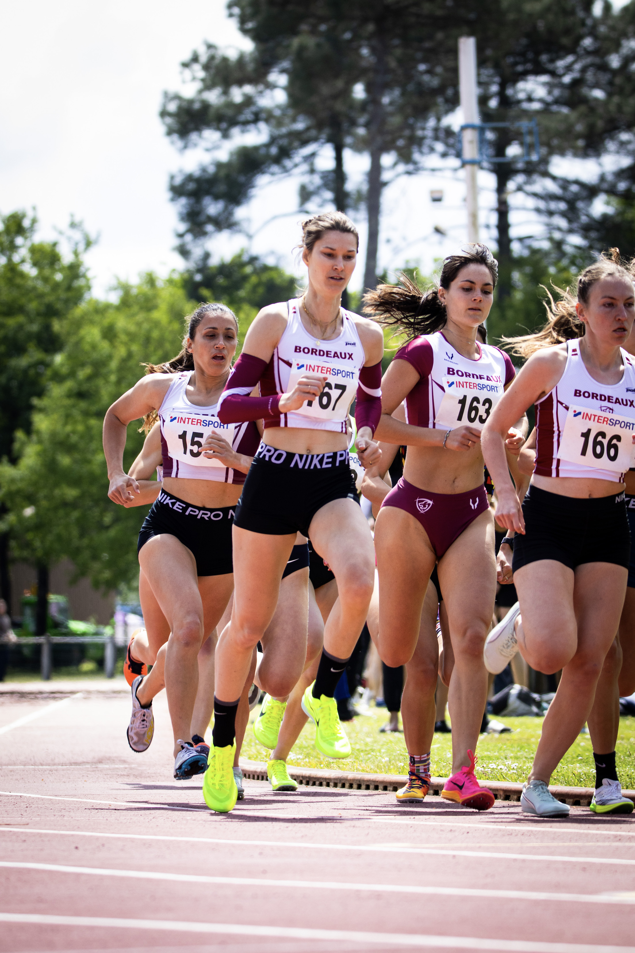 athlètes du stade Bordelais Athlétisme au Meeting d'athlétisme Intersport de Gujan Mestras