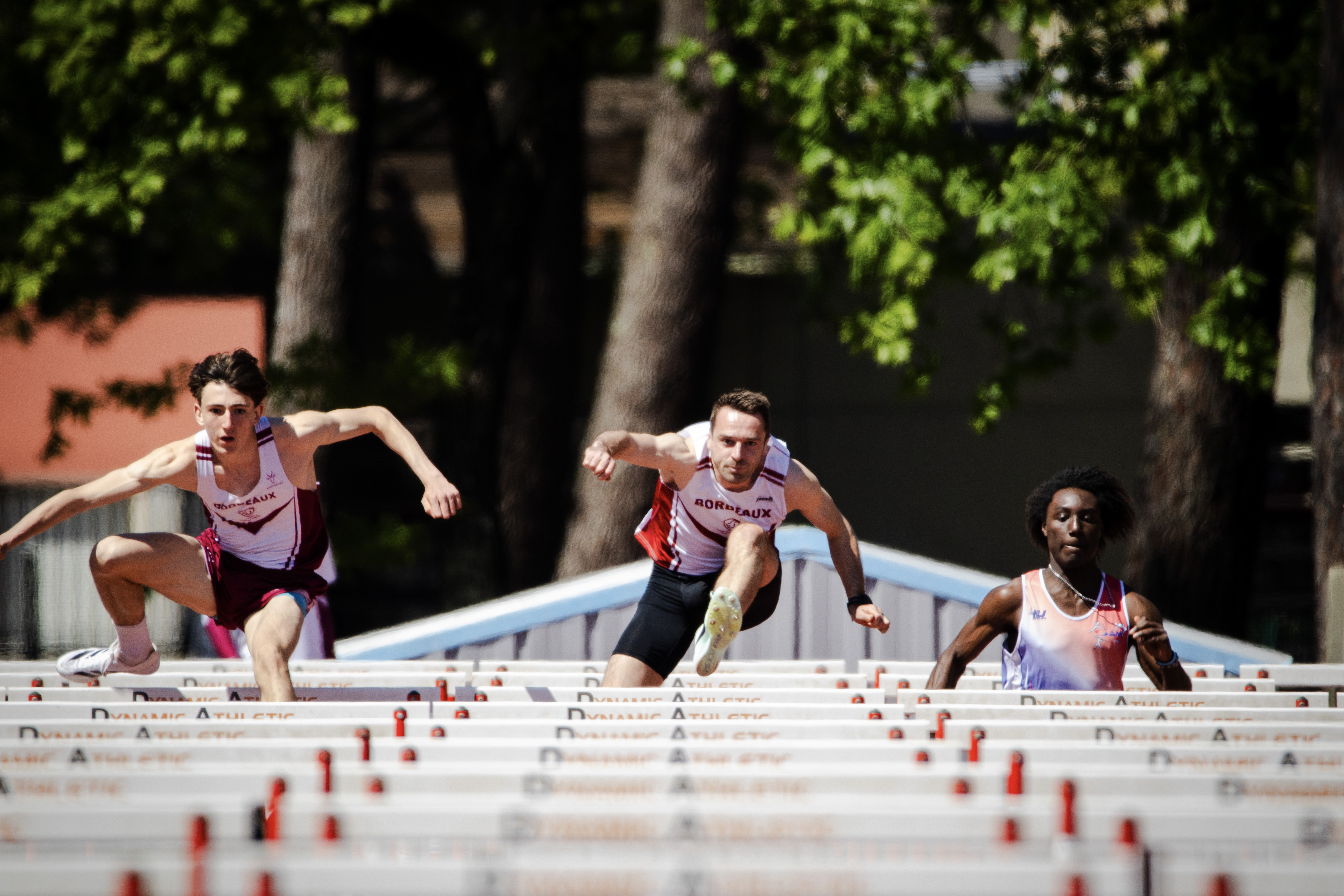 athlètes du stade Bordelais Athlétisme au Meeting d'athlétisme Intersport de Gujan Mestras