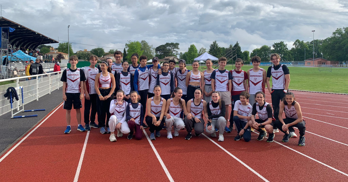 jeunes athlètes du Stade Bordelais Athlétisme